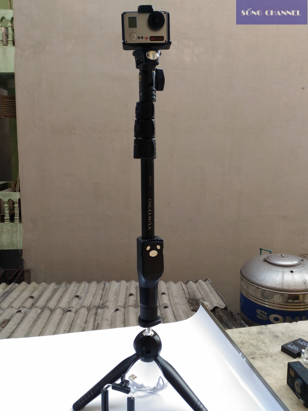 gậy tự sướng kết hợp với tripod mini