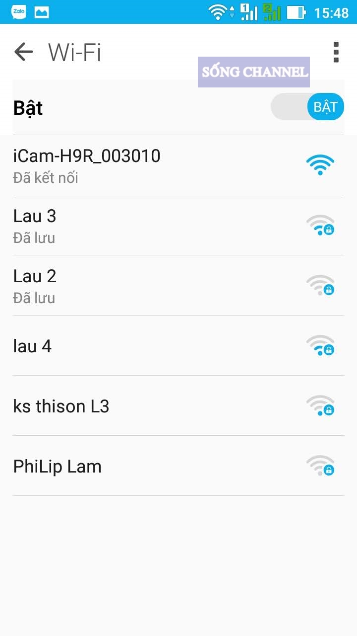 bật wifi