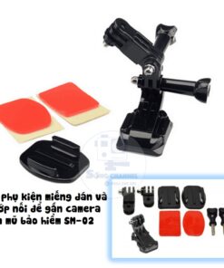 Bộ phụ kiện gắn camera vào mũ bảo hiểm SM-02