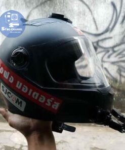 dễ dàng gằn vào 02 bên hông cằm, giúp camera thẳng cằm mũ