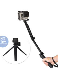 Có thể tháo phần đế ra và vặn vào phía đuôi tay cầm để tạo thành một chiếc Tripod