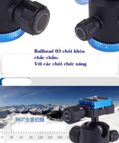 Ballhead 03 chốt khóa cử động linh hoạt