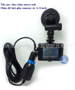 Combo Bộ Tẩu Sạc Và Chân Đế Gắn Camera Hành Trình Lên Ô Tô