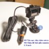 Bộ combo tẩu sạc và chân đế hút gắn camera lên ô tô