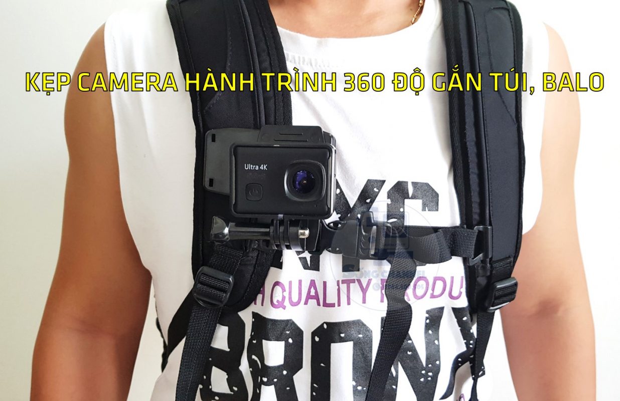 Kẹp camera gắn balo, thành bàn
