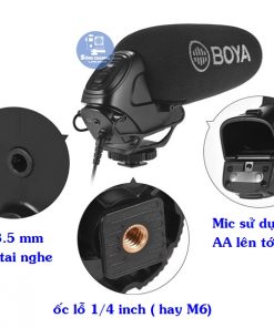 Cấu tạo Microphone Shotgun BOYA BY-BM3030