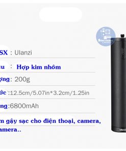 Thông số kỹ thuật gậy, tay cầm kiêm sạc Ulanzi BG-2