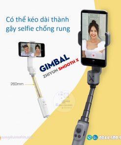 Gimbal Zhiyun Smooth X có thể kéo dài