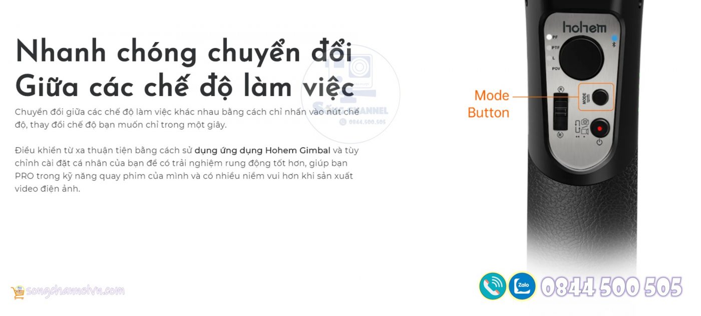 Chuyển mode (chế độ) thông minh, tiện dụng