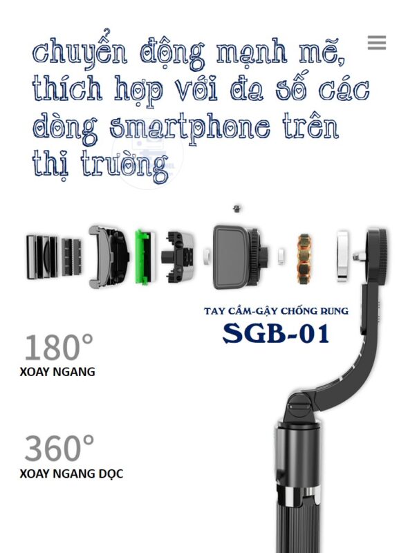 SGB-01 thích hợp dùng cho đa số các dòng Smartphone