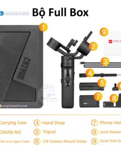 Bộ fullbox Gimbal Zhiyun Crane M2