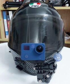 Gắn action camera lên cằm chắc chắn