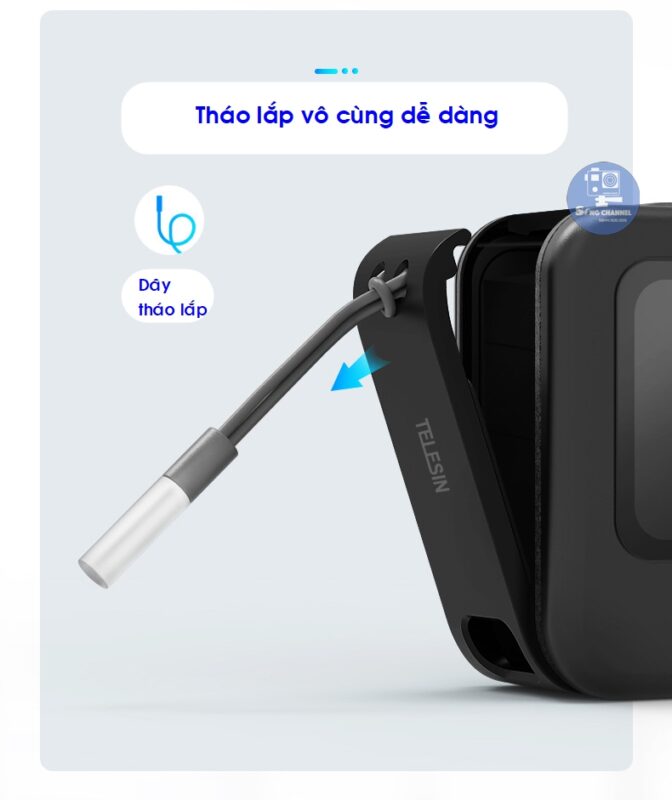 Nắp pin GoPro 9 tích hợp cổng sạc Telesin
