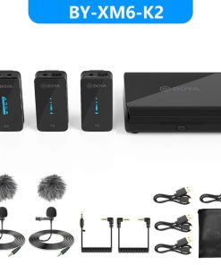 bộ micrô này được trang bị cả cáp âm thanh TRS-TRS 3,5 mm cũng như cáp âm thanh TRS-TRRS 3,5 mm.