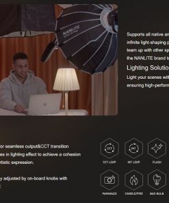 Nanlite FS-60B còn có quạt tích hợp sẽ không cản trở việc ghi âm