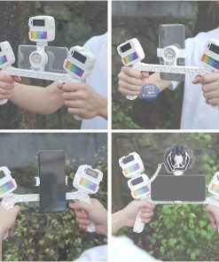 Giá đỡ chụp ảnh ổn định cho điện thoại này có chỗ cho phép bạn gắn micrô, đèn Flash, Đèn video LED