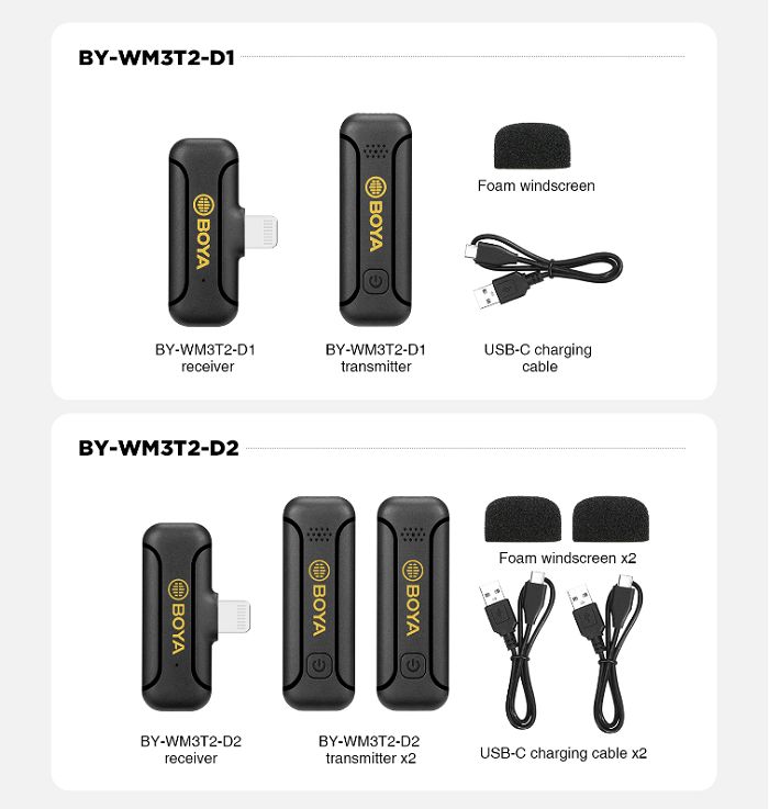 Micro Boya WM3T2-D dành cho điện thoại có cổng Lightning của IOS