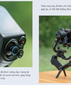 Gimbal có thể kết nối với máy ảnh thông qua cáp điều khiển hoặc không dây qua Bluetooth