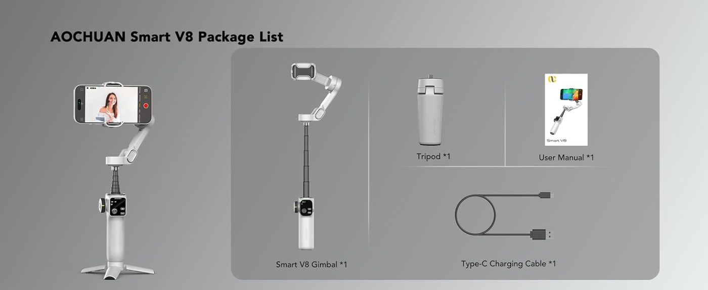 Thông tin mới nhất của gimbal Aochuan Smart V8