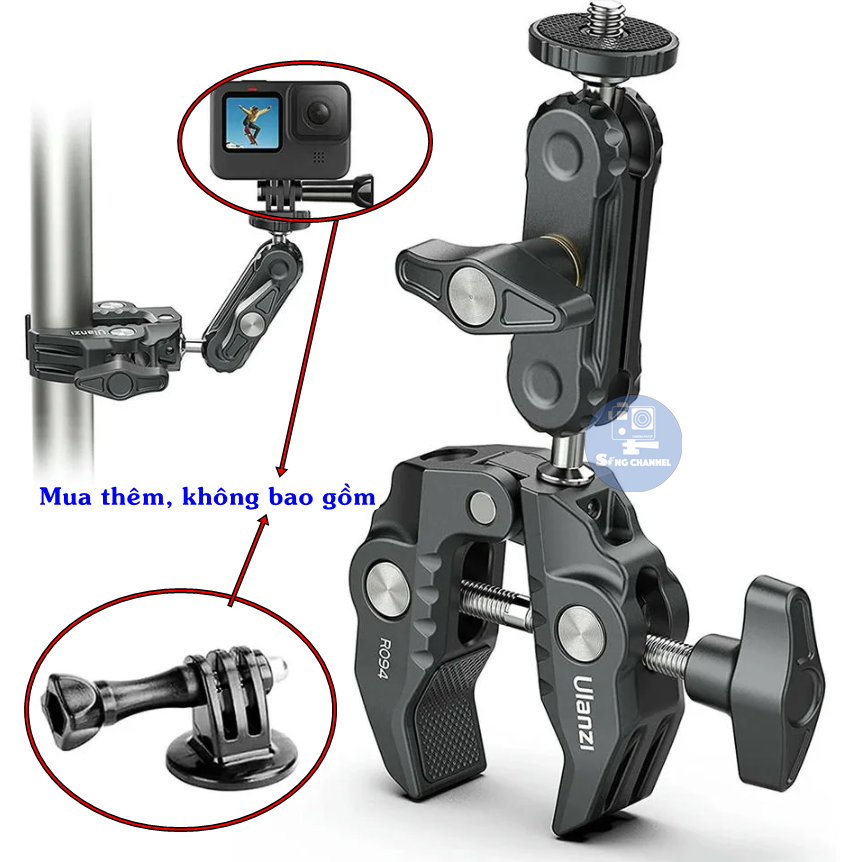 Kẹp Ulanzi R094 -Sống Channel
